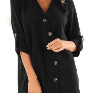 Black Button Up Blouse